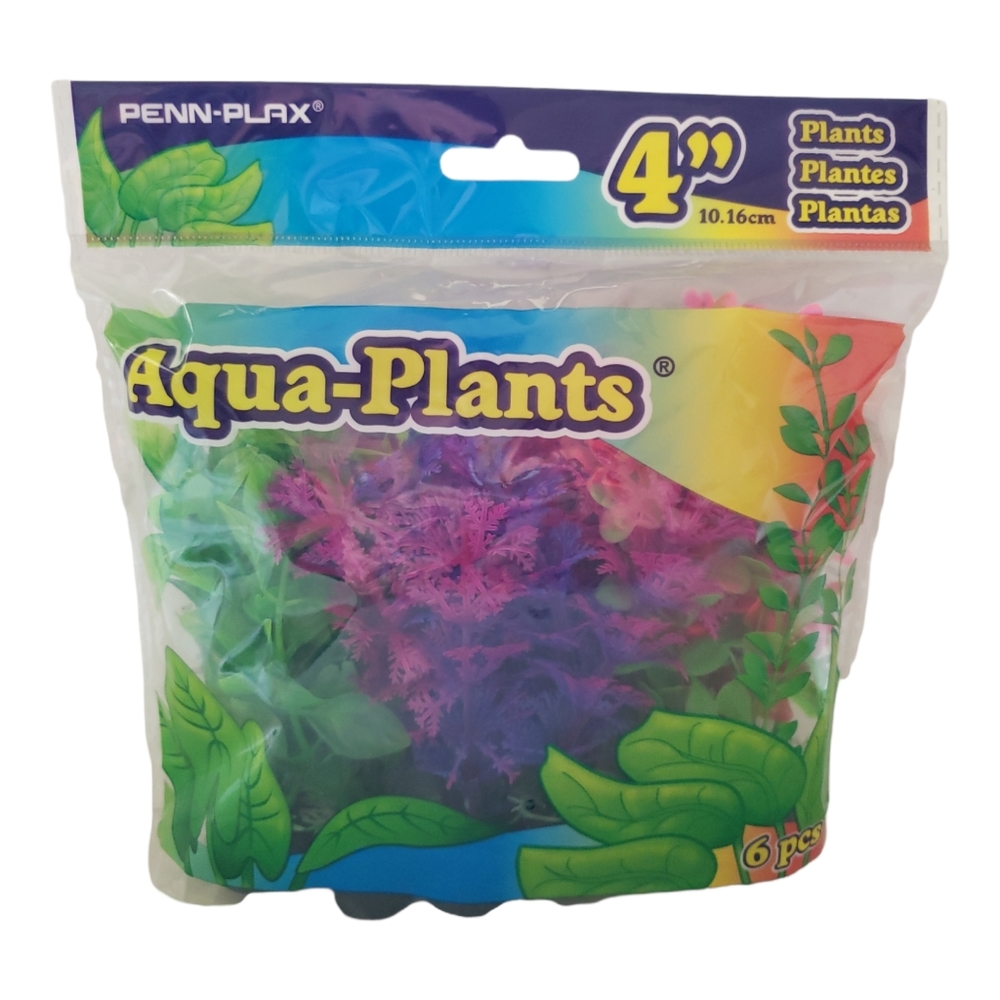 Aquarium Plant Value Set of 4" Bright colors plastic plants for a fish tank